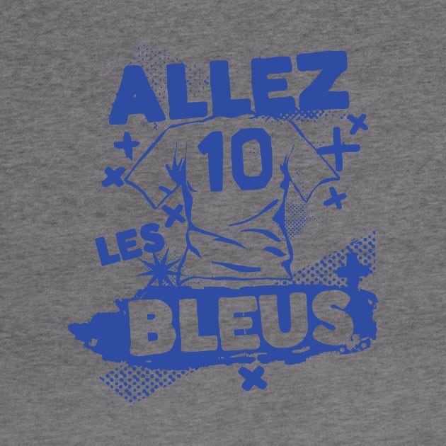 Vintage French Football // Retro Grunge France Soccer // Allez les Bleus by SLAG_Creative